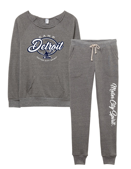 Camp Detroit Apparel Ladies Maniac Eco-Fleece Jogger Set