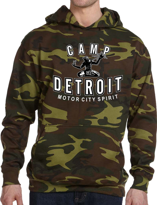Camp Detroit Apparel Camo Pullover Hoodie