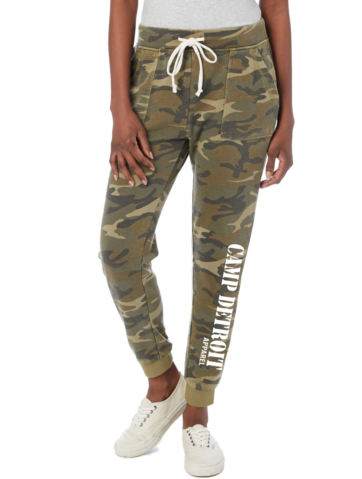Camp Detroit Ladies Camouflage Burnout French Terry Sweatpants
