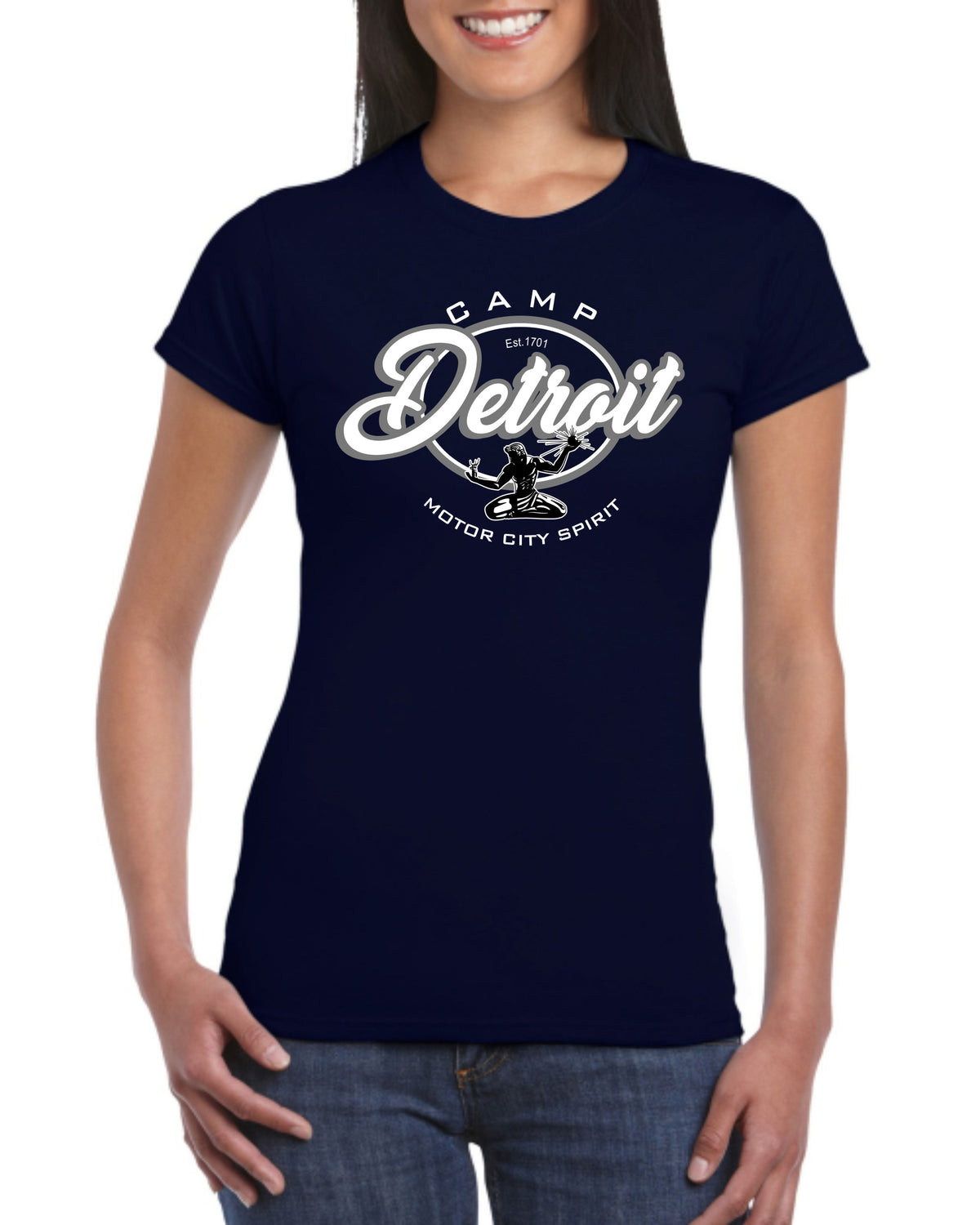 Camp Detroit Apparel Ladies Short Sleeve Softstyle Fashion Tee