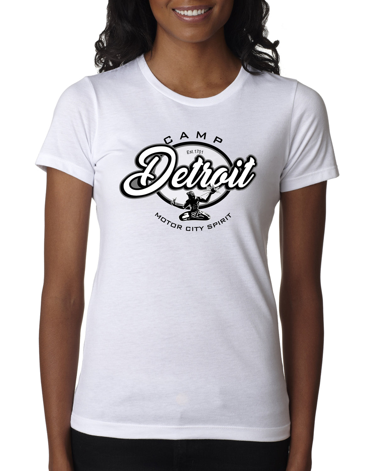 Camp Detroit Apparel Ladies Short Sleeve Softstyle Fashion Tee